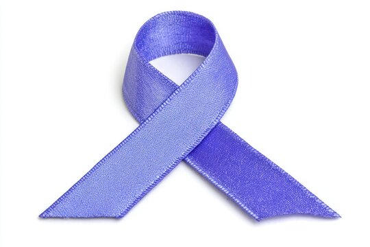 Periwinkle Cancer Ribbon Symbol: Esophageal/Stomach Cancer Awareness Logo for Public Help Campaign