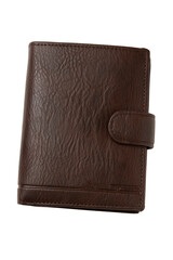 Leather wallet isolated on transparent background