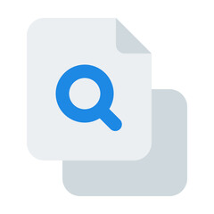 File Search Flat Icon Vector, Colorful Document and File Symbol for Office and Folder Management Concept