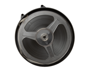Magnetic tape reel isolated on transparent background