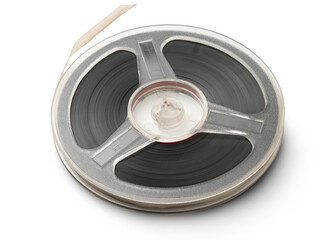 Naklejka premium Magnetic tape reel isolated on transparent background