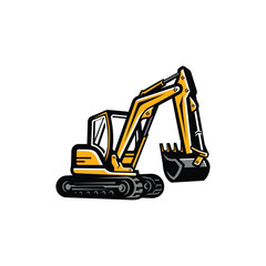 Excavator Company Logo design illustration