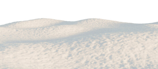 	
Winter Snowy Hills Frozen Landscape with White Terrain. 3D rendering.	
