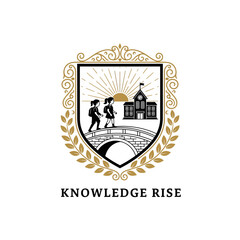 Academic Knowledge School Crest Logo