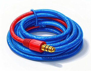 Colorful coiled audio cable