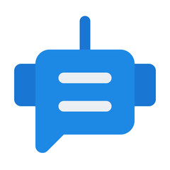 Chatbot Flat Icon Vector, Colorful AI Assistant and Chatbot Symbol for Technology and Automation Concept