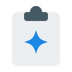 Clipboard Flat Icon Vector, Colorful AI Assistant and Chatbot Symbol for Technology and Automation Concept