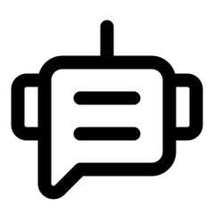 Chatbot Line Icon Vector, Modern Outline AI Assistant and Chatbot Symbol for Technology and Automation Concept