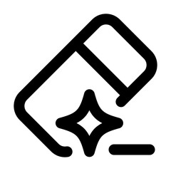 Erase Line Icon Vector, Modern Outline AI Assistant and Chatbot Symbol for Technology and Automation Concept