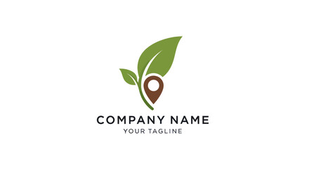 Eco-Friendly Location Logo Depicting Nature and Navigation.