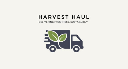 Harvest Haul delivering freshness sustainably with a truck logo.