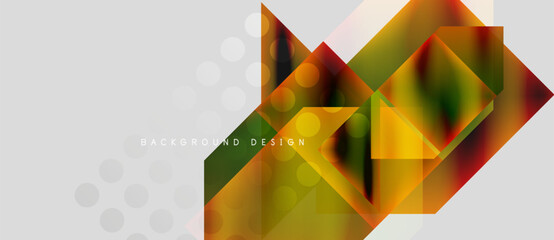 Obraz premium Abstract geometric shapes, vibrant colors, modern design. Overlapping layers create dynamic visual effect. Light gradients, soft shadows present.