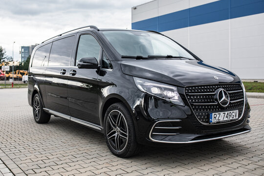 Poland, Stalowa Wola - 11 July, 2025: Mercedes-Benz VITO 300d 4MATIC with four-wheel drive, equipped with a 1950 cm3 turbo diesel engine 237 HP (174 kW).