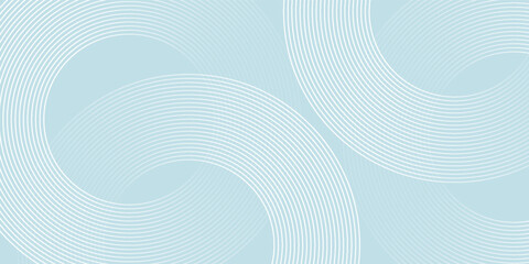 Modern abstract background. Glossy white gradient circle lines. Minimal geometric pattern. Simple graphic elements