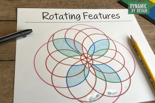 Abstract geometric pattern with overlapping colorful circles