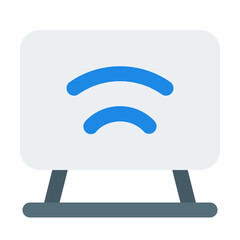 Streaming TV Flat Icon Vector, Colorful Device and Electronic Symbol for Technology, Computer, and Gadget Concept