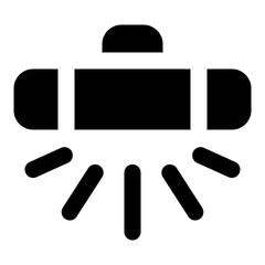 Light Bar Glyph Icon Vector, Solid Device and Electronic Symbol for Technology, Computer, and Gadget Concept