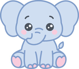 Obraz premium Cute cartoon Elephant Illustration for kids