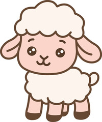 Cute cartoon Lamb Illustration for kids