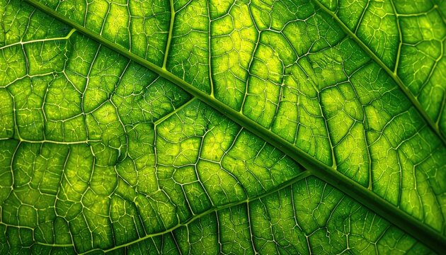 Close-up of vibrant green leaf veins (4)