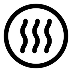 Heat Line Icon Vector, Modern Outline Energy and Power Symbol for Electricity, Renewable, and Green Energy Concept