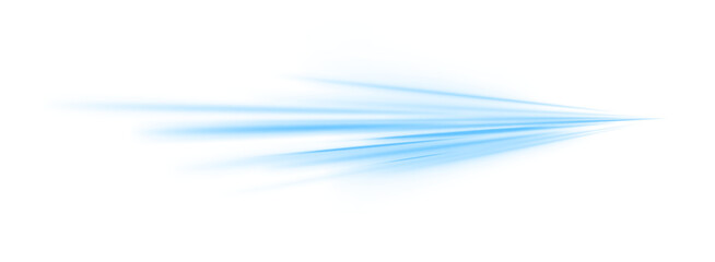 PNG blue line streak, motion blur, glowing laser curves create fast trails. Overlay adds luminous effect. Perfect for abstract visuals.