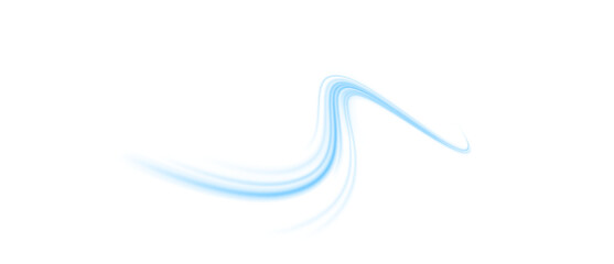 Dynamic motion PNG blue streak line, laser blur effect, glowing curves trail. Overlay creates luminous streaks. Ideal for tech visuals.