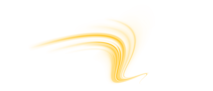 Shiny yellow curl PNG. Golden twisting line enhances festive decorative pattern. Perfect for digital creative projects.