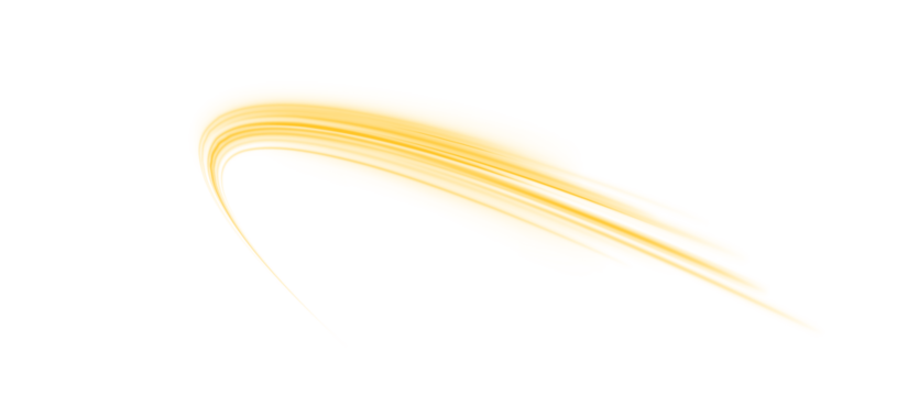 Elegant yellow twirl PNG. Golden curve flows creating decorative festive lines. Perfect for creative digital visuals.