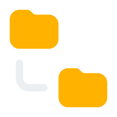 Sub Folder Flat Icon Vector, Colorful Folder and Document Symbol for File Management and Office Organization Concept