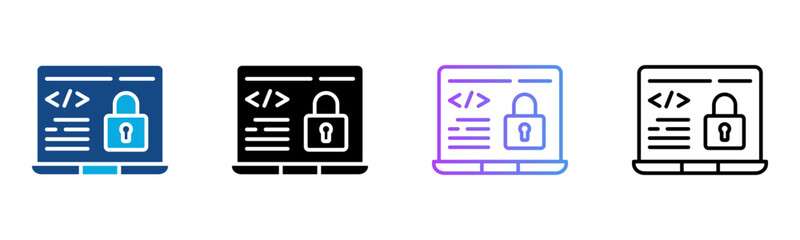 Access Icon Multiple Style Vector Illustration
