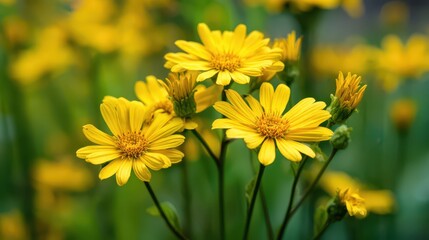 Silphium Laciniatum. Beautiful Yellow Blossoms of Compass Plant in Canada Garden