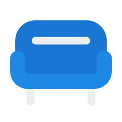 Loveseat Flat Icon Vector, Colorful Household and Furniture Symbol for Home Interior and Appliance Concept