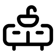 Obraz premium Sink Line Icon Vector, Modern Outline Household and Furniture Symbol for Home Interior and Appliance Concept