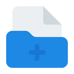 Fototapeta premium Folder Medical Flat Icon Vector, Colorful Medical and Healthcare Symbol for Hospital and Doctor Concept