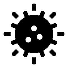 Virus Glyph Icon Vector, Solid Medical and Healthcare Symbol for Hospital and Doctor Concept