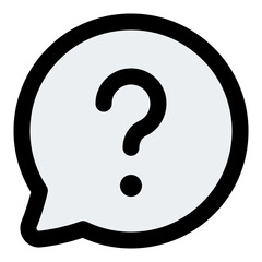 Comment Question Filled Line Icon Vector, Bold Outline Support and Communication Symbol for Customer Service and Chat Concept