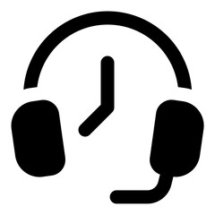 Support Glyph Icon Vector, Solid Support and Communication Symbol for Customer Service and Chat Concept