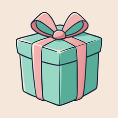 Illustration of a gift box with a bow