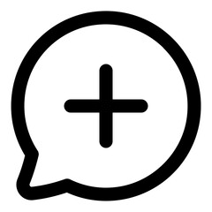Add Chat Line Icon Vector, Modern Outline Support and Communication Symbol for Customer Service and Chat Concept