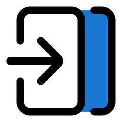 Login Filled Line Icon Vector, Bold Outline UI and User Interface Symbol for Web and Mobile App Design Concept