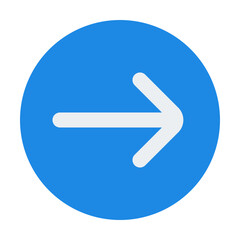 Arrow Right Flat Icon Vector, Colorful UI and User Interface Symbol for Web and Mobile App Design Concept