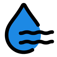 Humidity Filled Line Icon Vector, Bold Outline Weather and Climate Symbol for Forecast and Meteorology Concept