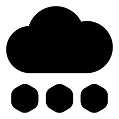 Sleet Glyph Icon Vector, Solid Weather and Climate Symbol for Forecast and Meteorology Concept