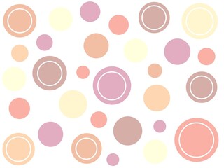 Beige pastel circle seamless pattern