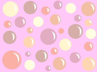 Pastel pink bubble seamless pattern
