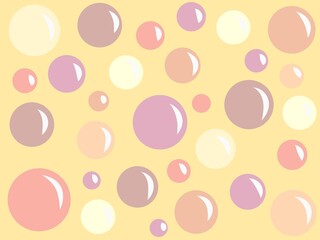 Pastel yellow bubble seamless pattern