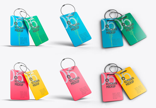 Rectangular Keychain Mockup