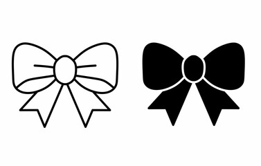 Bow icon isolated on white background