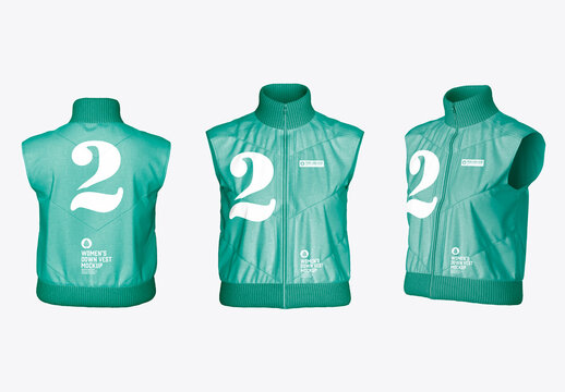 Womens Down Vest Mockup